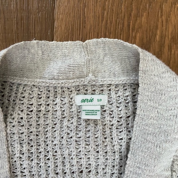 Oversized Aerie Light Grey Cardigan - Picture 3 of 3